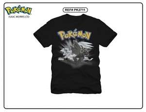 Pokemon Black & White Zekrom & Reshiram T Shirt Black  