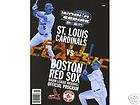 2004 World Series Program Boston Red Sox Cardinals EX