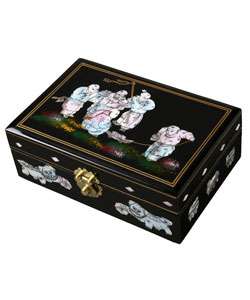   of Pearl Inlay Imperial Feast Lacquer Jewelry Box  Overstock