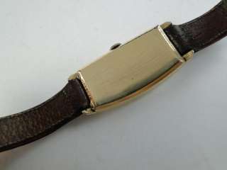 Vintage Bulova 17 Jewel Mens Wristwatch Watch Curved Gold Filled RUNS 