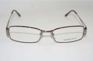 New Gianni VERSACE Eyeglasses Italy Authentic VE 1117 B 1013 Brown in 