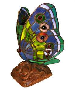 Tiffany style Green Butterfly Table Lamp  