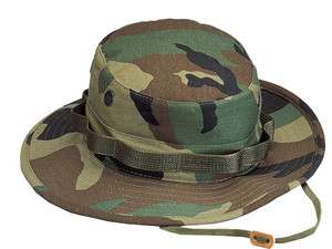 Woodland Camouflage Bush Hunting Military Army Camo Boonie Hat  