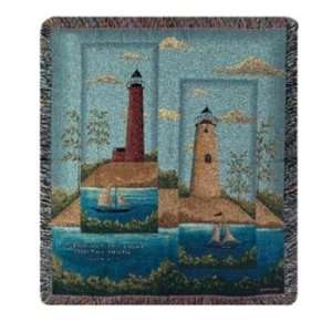 Sailing at Sunset Tapestry Throw by Manual Woodworkers and Weavers 