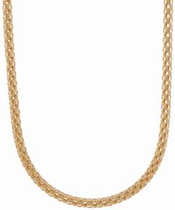 18k Gold Overlay Coreana Chain Necklace  