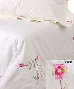 Embroidered 300 Thread Count Down Comforter and Sham Set  Overstock 