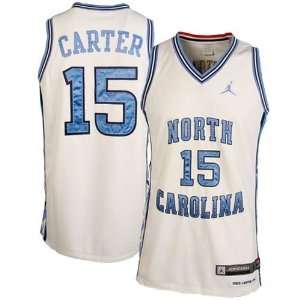 Nike North Carolina Tar Heels (UNC) #15 Vince Carter White Twilled 