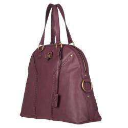 Yves Saint Laurent Muse Mauve Suede Shopper Bag  Overstock