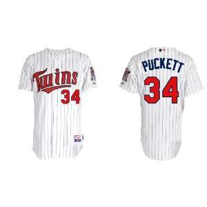 Minnesota Twins 34# Puckett White Stripe 2011 MLB Authentic Jerseys 