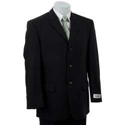 Pierre Cardin Mens Grey/ Blue Stripe Wool Suit  