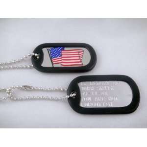  US American Flag Patriotic Rememberance Military Army Dog Tag 