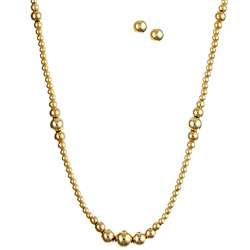 10k Yellow Gold Necklace and Earring Set  Overstock