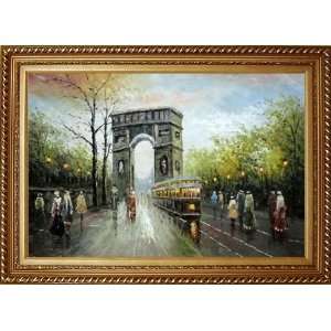  Arc de Triomphe and Avenue des Champs Elysees Oil Painting 