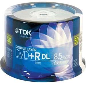  New   TDK Life on Record 8x DVD+R Double Layer Media 