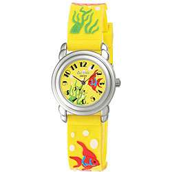 Activa by Invicta Girls Yellow Fish Design Watch  Overstock