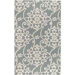 Hand tufted Grey Floral Rug (8 x 11)  Overstock