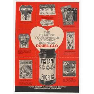  1961 Doubl Glo Valentines Paper Novelty Co Trade Print Ad 