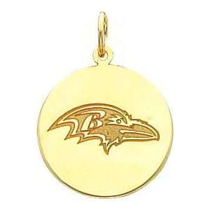  14K Gold NFL Baltimore Ravens Logo Charm Sports 