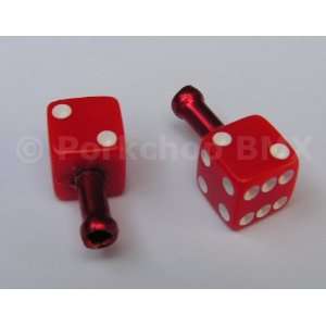  Porkchop Dice BMX Bicycle Brake Cable End Tips RED Sports 