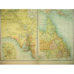  Map South Australia Queensland British New Guinea: Home 