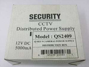   Power Distribution Box / Power Supply 9 Cameras 12V 5A (New)  