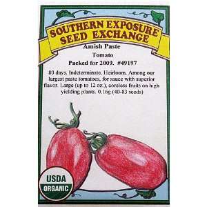  Heirloom Tomato Amish Paste Certified Organic Seeds 45 