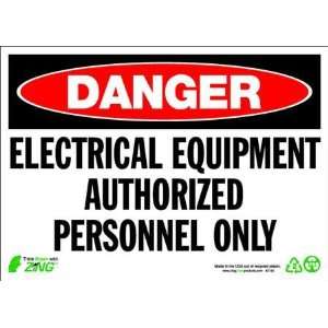 ZING 2120A Sign,Danger Electrical Equip,10x14,AL  