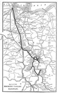 Map 1900 Hocking Valley Railroad  