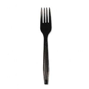   Full Length Polystyrene Cutlery, Fork, Black, 1,000/Carton Office