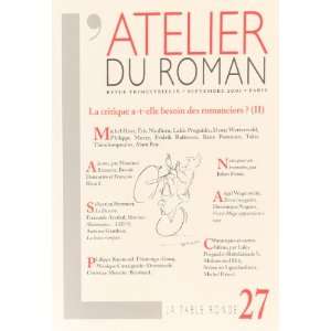  latelier du roman n 27 (revue) (9782080685766) Collectif 