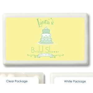 Wedding Favors Yellow Wedding Cake Design Personalized Mint Container 