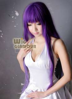   Saint Seiya Athena Stunning Cosplay Long Purple Hair Wig MB316  