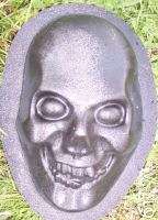 plaster concrete Skull Face plastic mold  