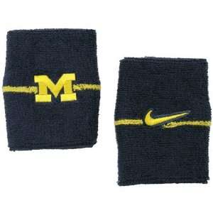  Nike Michigan Wolverines Navy Blue Game On Wristband 
