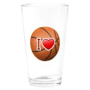  Pint Drinking Glass I Love Basketball 