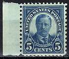 637 MNH VF OG 1927 5c THEODORE ROOSEVELT (1858 1919) 26th Pres VERY 
