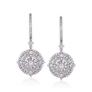  1.93 ct. t.w. Diamond Earrings In 18kt White Gold: Jewelry