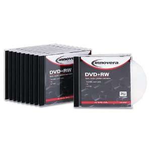  Innovera® DVD+RW Discs, 4.7GB, 4x, with Jewel Cases 