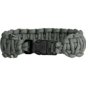   Fat Boy Style Survival Bracelet with Hand Tied Nylon Cord Construction
