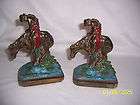VINTAGE PAIR OF END OF THE TRAIL BOOKENDS BY RONSON
