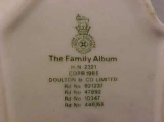 Rare Royal Doulton The Family Album HN 2321 Figurine  