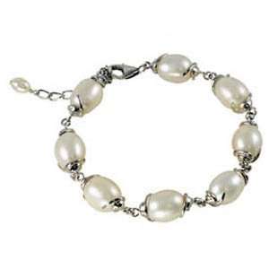   Sterling Silver Fresh Water Cultured Pearl Bracelet: Katarina: Jewelry