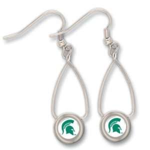  MICHIGAN STATE SPARTANS OFFICIAL LOGO FRENCH LOOP EARRINGS 
