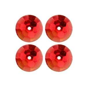  Ka Jinker Jems Faceted Round Red 15 per Package By The 