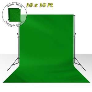  10 x 10 ft. Photo Studio Green Chromakey DOUBLE Muslin 