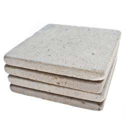 Thirstystone Natural Travertine Drink Coasters (Set of 4)  Overstock 