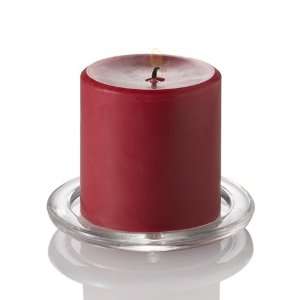  Hand Poured 3 x 3 Pillar Candle, Red Unscented: Home 