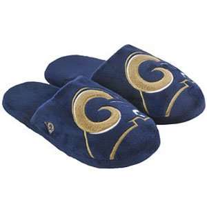  St Louis Rams Big Logo Hard Sole Slippers Small: Sports 