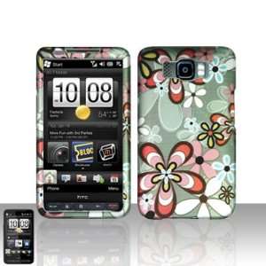  Daisy Flowers with Green Pink White Floral Design Rubber 