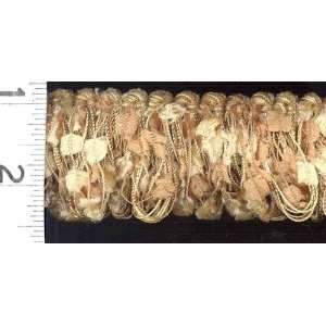  175 Wide Looped Chenille Confetti Fringe Gold By The 